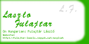 laszlo fulajtar business card