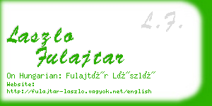 laszlo fulajtar business card